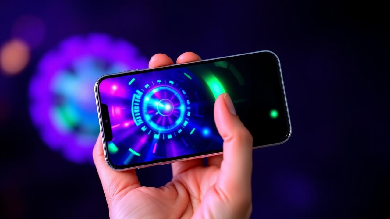 Een smartphone toont de Vavada lobby in mobiele browser